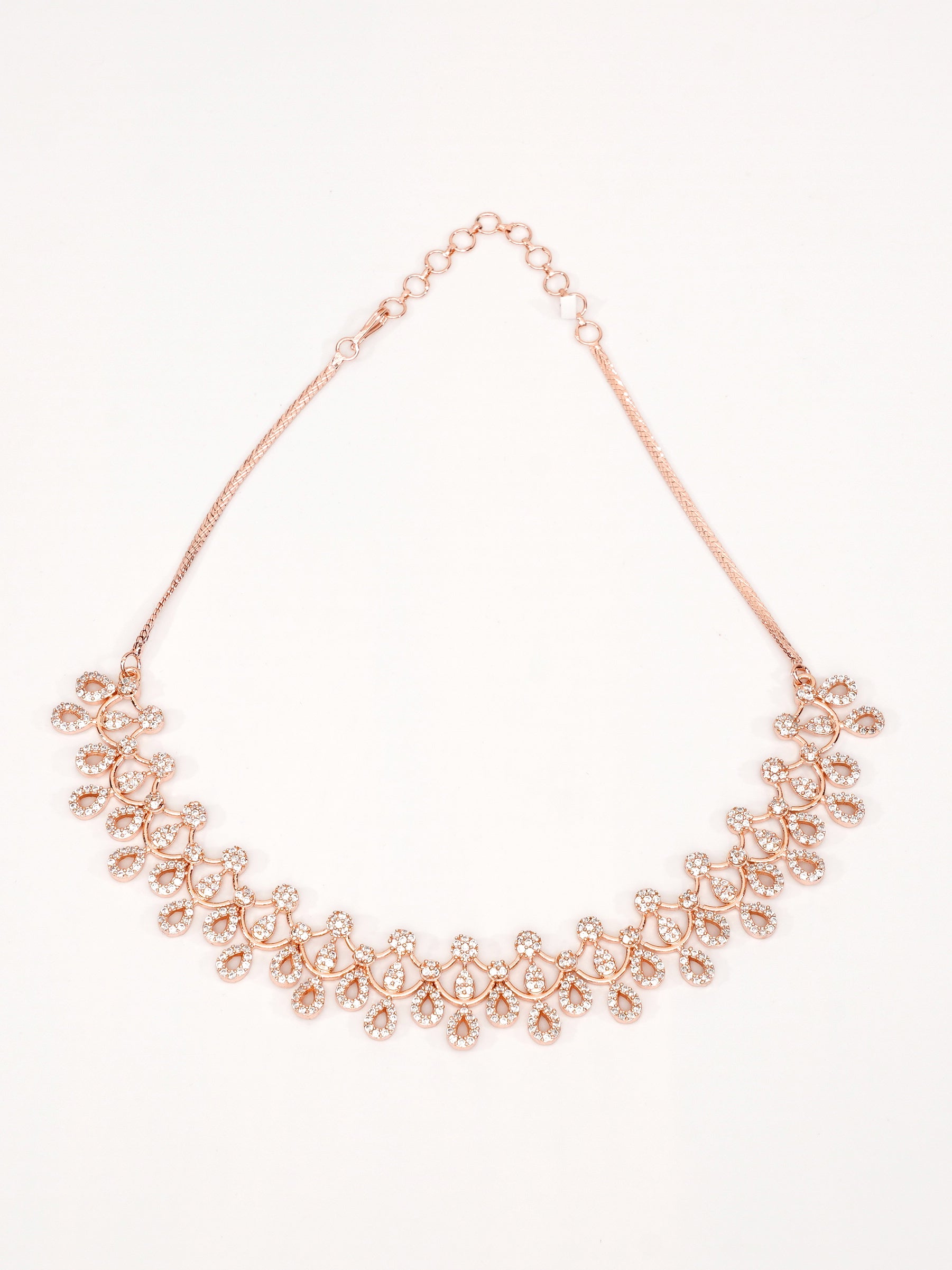 Premium Sayara Collection CZ Stone Diamond design Necklace Set 8738N