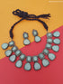 Premium Victorian Design Monalisa stones Necklace set 12413N