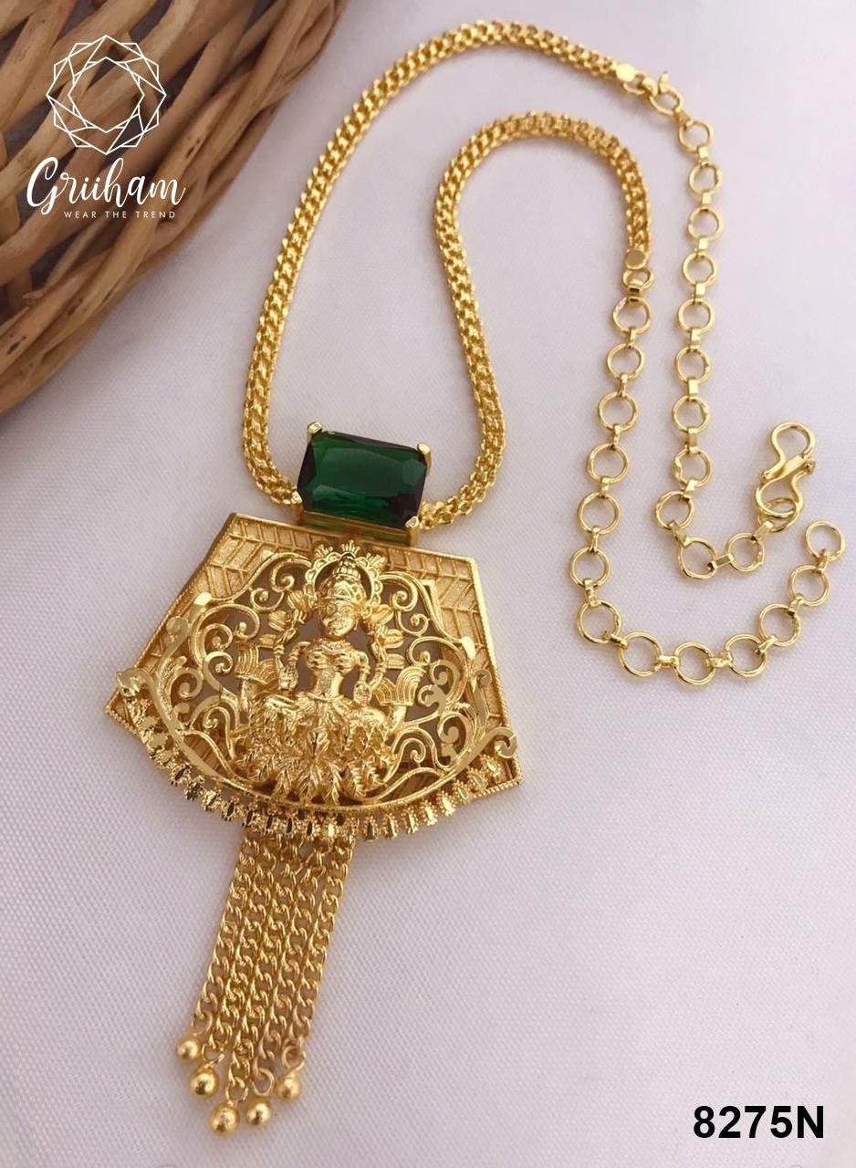 Premium gold plated Kerala jewelry 8275N-Necklace Set-Griiham-Griiham