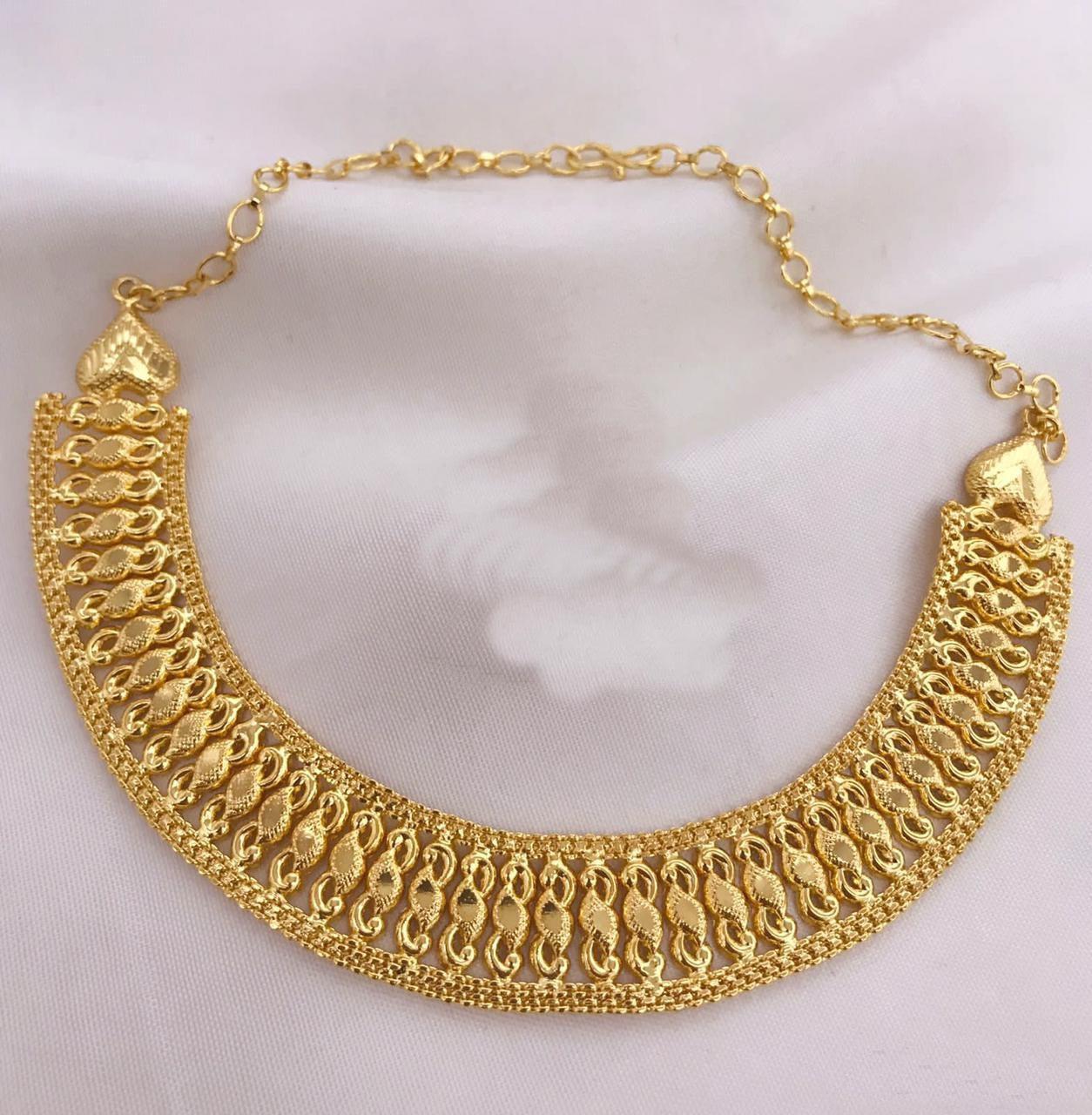 Premium gold plated Kerala jewelry 8290N-Necklace Set-Griiham-Griiham
