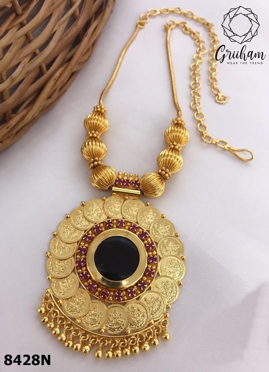 Copy of Premium gold plated Kerala jewelry 8284N-Necklace Set-Griiham-Griiham