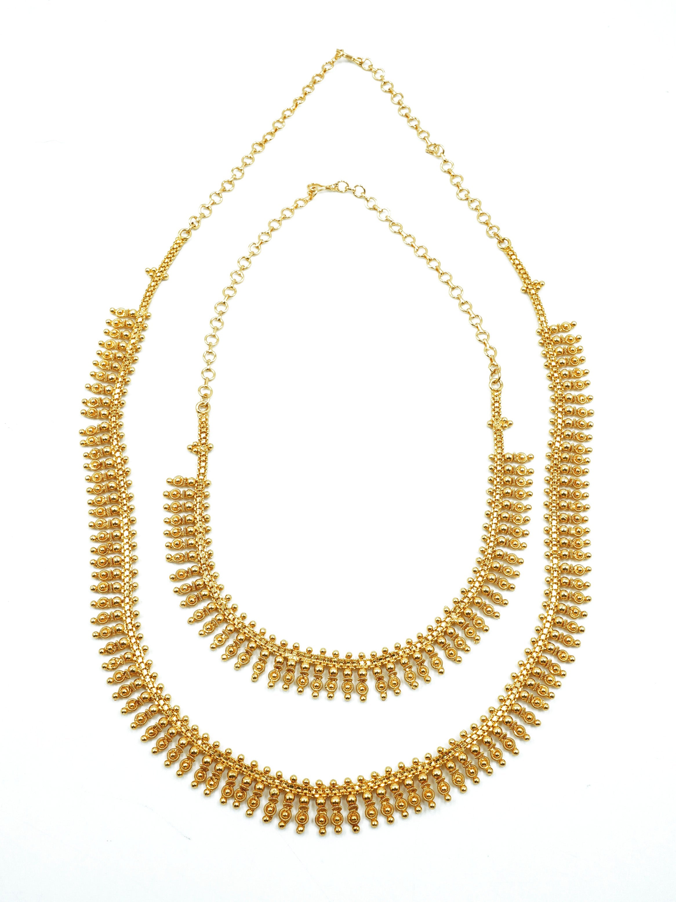Premium gold plated Kerala jewelry combo set 11078N