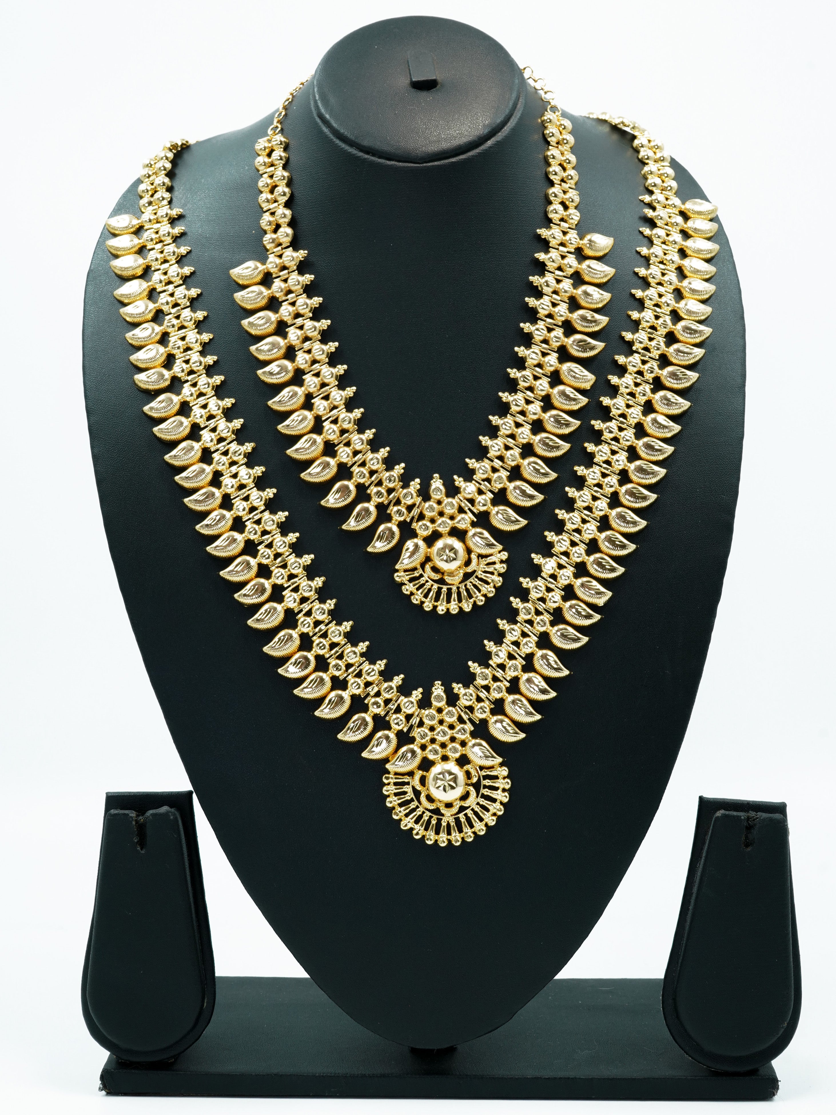 Premium gold plated Kerala jewelry combo set 11108N