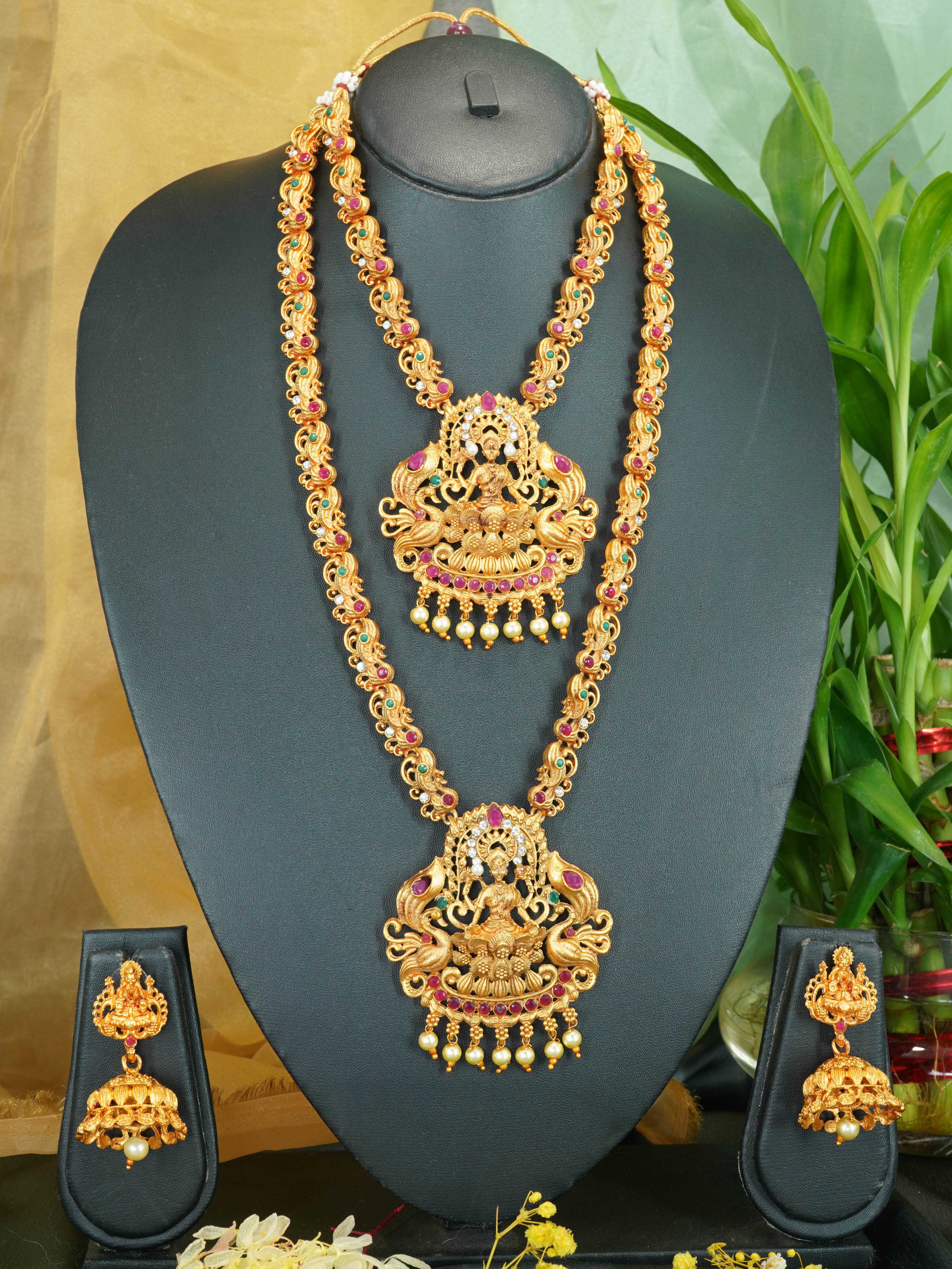 Premium gold plated Laxmi  jewelry combo set 9933N