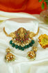 Premium peacock Gold Finish choker necklace set 10974N