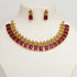 Premium quality Color stone short necklace set 9290N