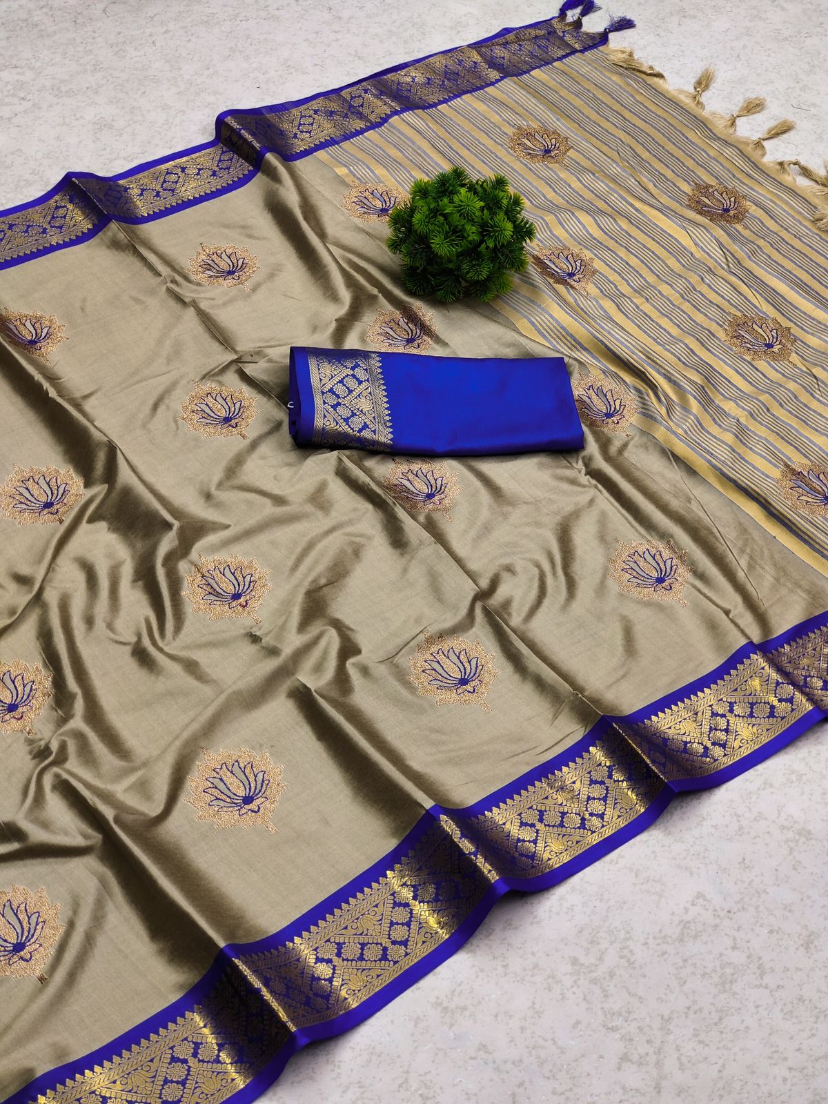 Pure Mercerised Cotton Silk in Exclusive Border Design Saree 17809N