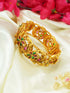 Rajwadi Gold Plated single designer Bangle/Kada Floral motif 10440A