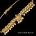 Real Unpolished Kemp Stone Antique Gold finish Flexible Free Size Laxmi Peacock design Vodiannam/Waist belt/Kamar bandh Bridal Wear VSN10-634-3091N