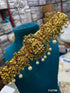 Real unpolished stones Laxmi ruby/emerald in gold antique finish Vadanam/Vodiannam/waistbelt 11273N