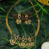 Ruby emerald Necklace with pearl beads hanging Exclusive Designer Necklace 10105N