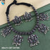 Silver Oxidised necklace set with multicolor stones 5575N