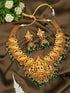 Temple design Necklace with green beads hanging Exclusive Designer Necklace 10107N